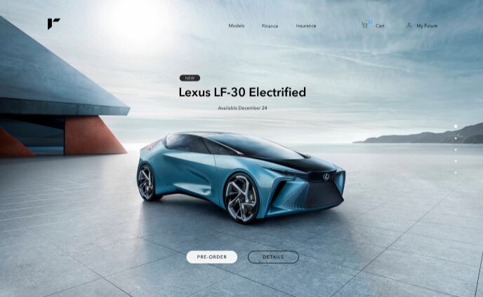 Future Electric Vehicle Company Concept Web Template